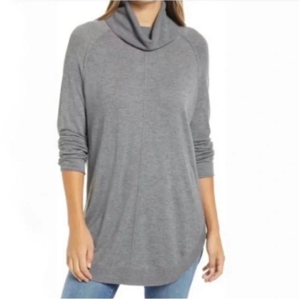 Caslon Long Sleeves Cowl Neck Pullover Sweater Size S